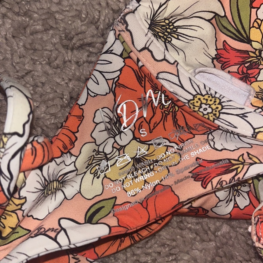 Vdm The Label Floral Bikini Top View 2